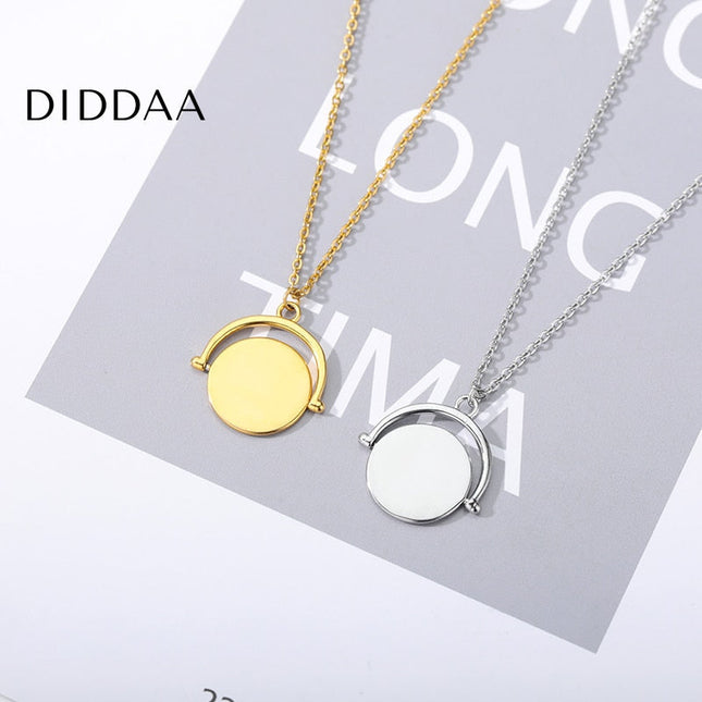 Chaise Pendant Necklace | Gold Silver Simple Chain - Silver - Necklaces