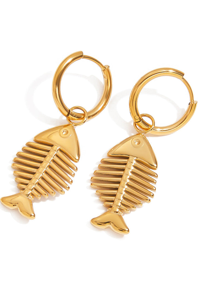 Jieding cross-border resort stainless steel earrings, light luxury, high-end earrings, niche design, titanium steel jewelry, earrings