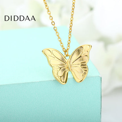 Charming Pendant Necklace | Gold Silver Butterfly Chain - Necklaces