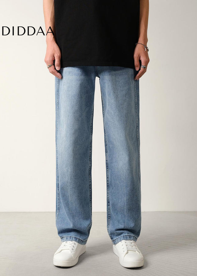 Classic Blue Loose Fit Straight-Leg Jeans for Men - Men’s Jeans