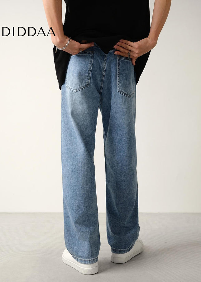 Classic Blue Loose Fit Straight-Leg Jeans for Men - Men’s Jeans