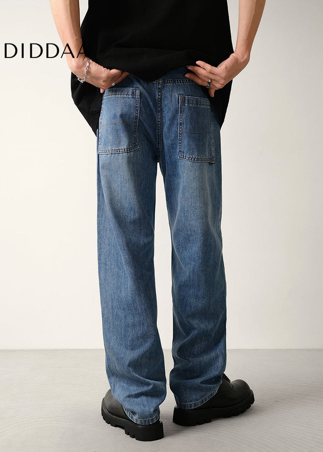 Classic Blue Loose Fit Summer Jeans for Men - Men’s Jeans