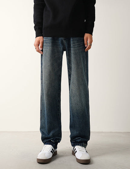 Classic Blue Loose Straight-Leg Jeans for Men - 28 / Dark Blue - Men’s Jeans