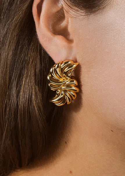 Jieding European and American titanium steel stud earrings luxury earrings retro earrings cross-border stainless steel jewelry