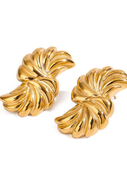 Jieding European and American titanium steel stud earrings luxury earrings retro earrings cross-border stainless steel jewelry