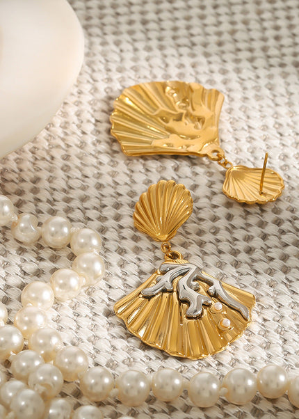 Jieding European and American earrings have a sense of design and a niche stainless steel earrings, light luxury, high-end earrings, and women's titanium steel jewelry cross-border