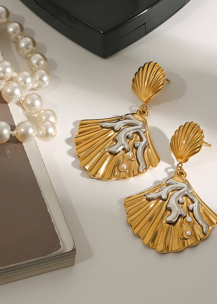 Jieding European and American earrings have a sense of design and a niche stainless steel earrings, light luxury, high-end earrings, and women's titanium steel jewelry cross-border