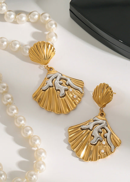 Jieding European and American earrings have a sense of design and a niche stainless steel earrings, light luxury, high-end earrings, and women's titanium steel jewelry cross-border