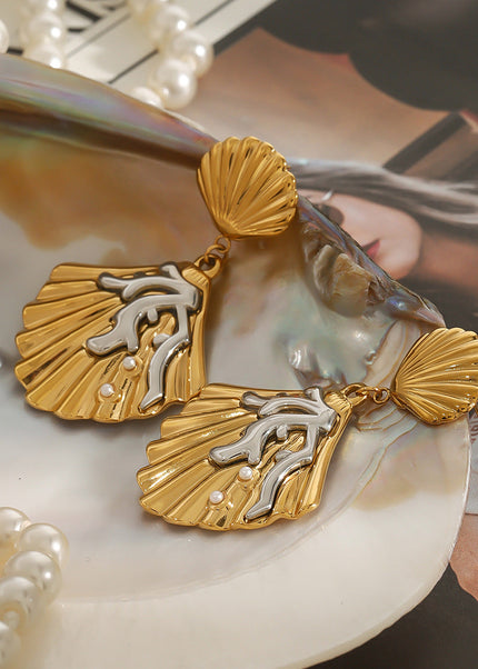 Jieding European and American earrings have a sense of design and a niche stainless steel earrings, light luxury, high-end earrings, and women's titanium steel jewelry cross-border