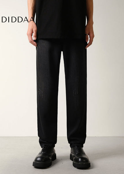 Cool Black Loose Tapered Men’s Summer Jeans - Men’s Jeans