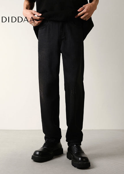Cool Black Loose Tapered Men’s Summer Jeans - Men’s Jeans