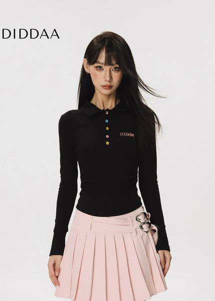 CTB Beer Captain American slim slim hot girl long sleeve top women’s spring and autumn new high-quality T-shirt base