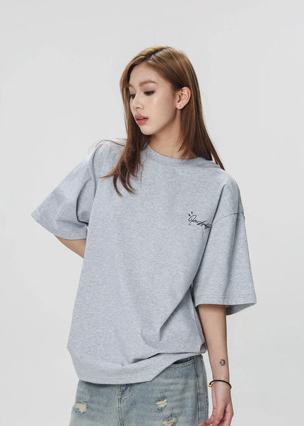 CTB Beer Captain American Trendy Brand Alphabet Embroidery Short Sleeve T-Shirt Women’s Summer New Loose Simple Top Men