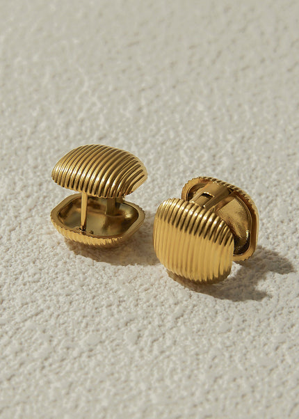 Jieding European and American square stud earrings, light luxury, high-end earrings, women's niche stainless steel earrings, titanium steel jewelry