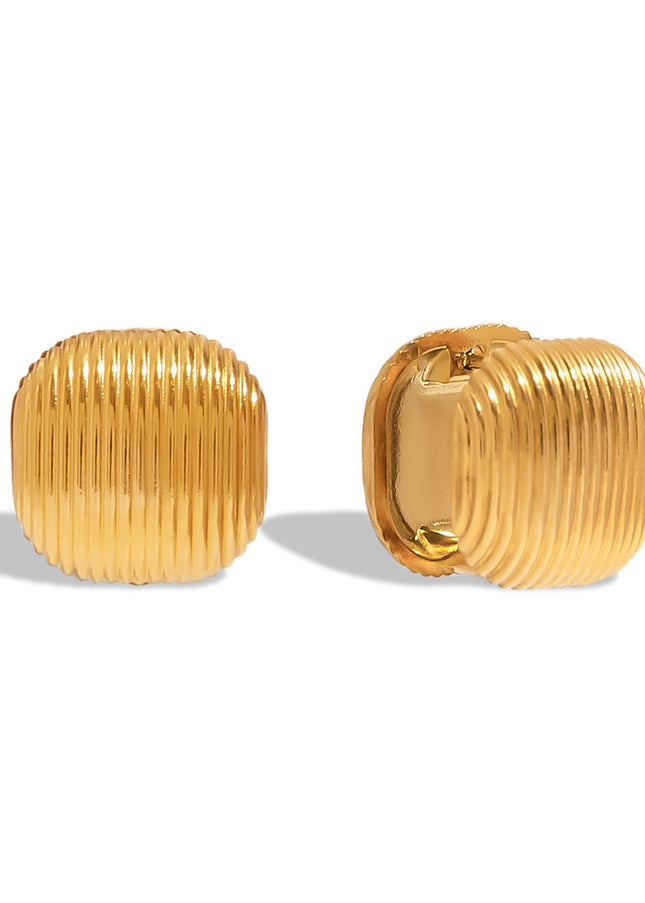 Jieding European and American square stud earrings, light luxury, high-end earrings, women's niche stainless steel earrings, titanium steel jewelry