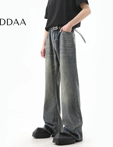 Dark Blue Distressed Slim Bootcut Jeans for Men - S / Vintage Blue - Men’s Jeans