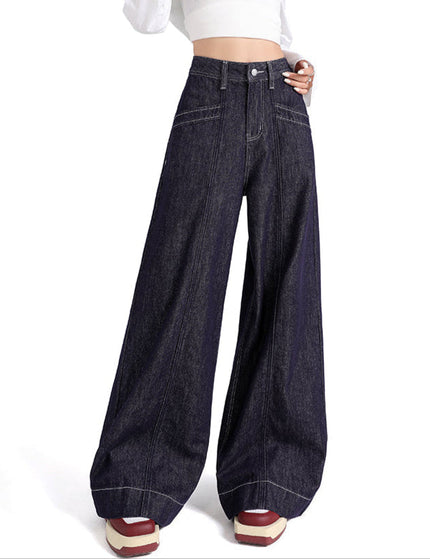 Dark Blue High Waist Wide Leg Jeans for Women 2025 - Women’s Jeans