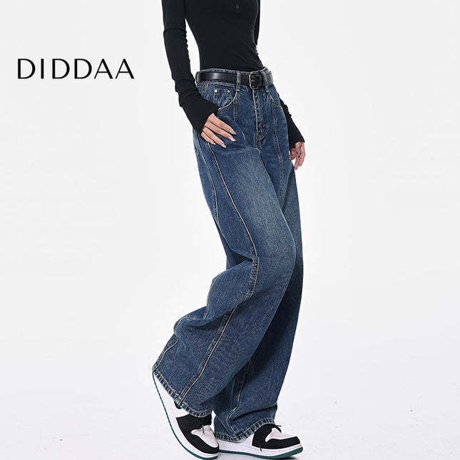 Dark Blue Loose Fit Wide-Leg Machete Jeans for Women - S / Dark Blue - Women’s Jeans