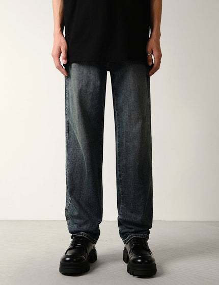 Dark Blue Loose Stretch Straight-Leg Jeans for Men - 28 / Dark Blue - Men’s Jeans