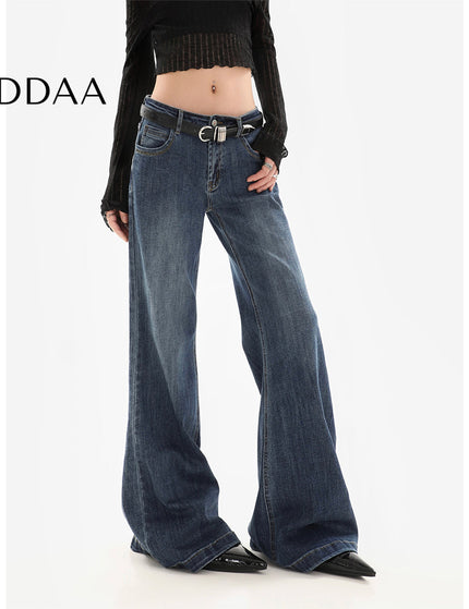 Dark Blue Low Waist Flare Jeans for Women 2025 - S / Dark Blue - Women’s Jeans