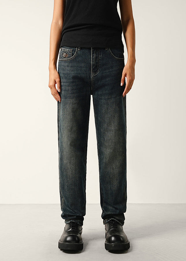 Dark Blue Retro Tapered Stretch Jeans for Men - 28 / Dark Blue - Men’s Jeans