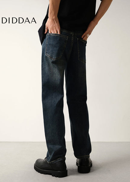 Dark Blue Vintage Micro Tapered Stretch Jeans - Men’s Jeans