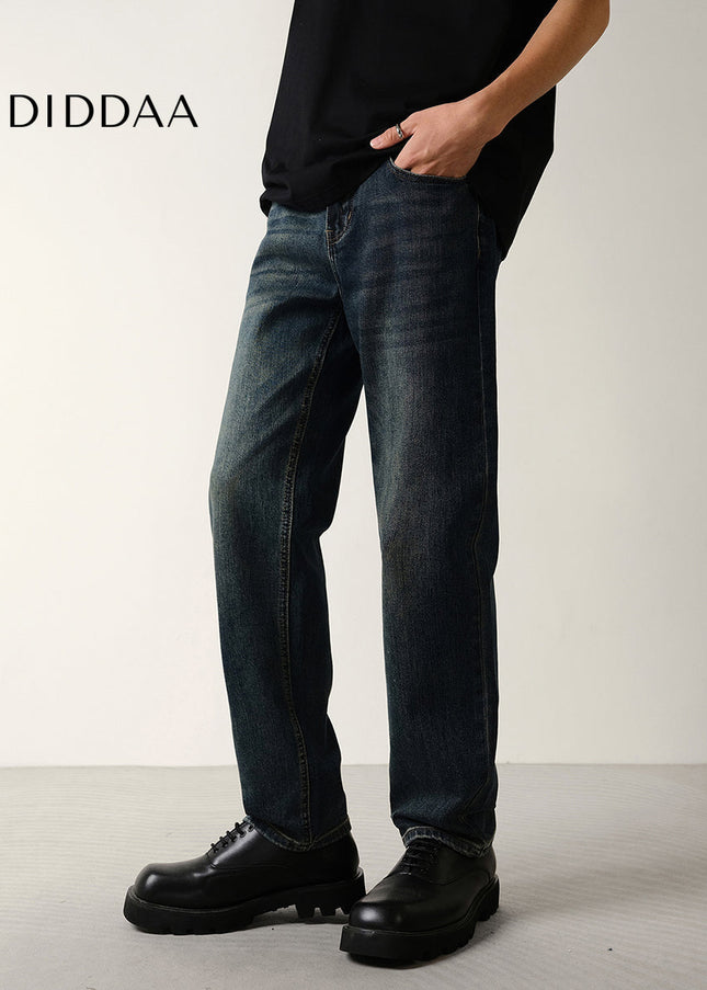 Dark Blue Vintage Micro Tapered Stretch Jeans - Men’s Jeans