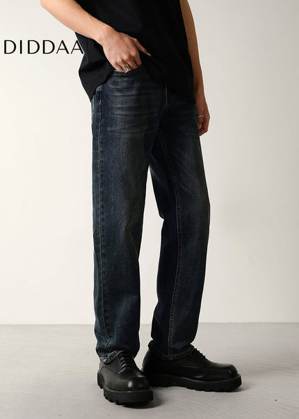 Dark Blue Vintage Micro Tapered Stretch Jeans - Men’s Jeans