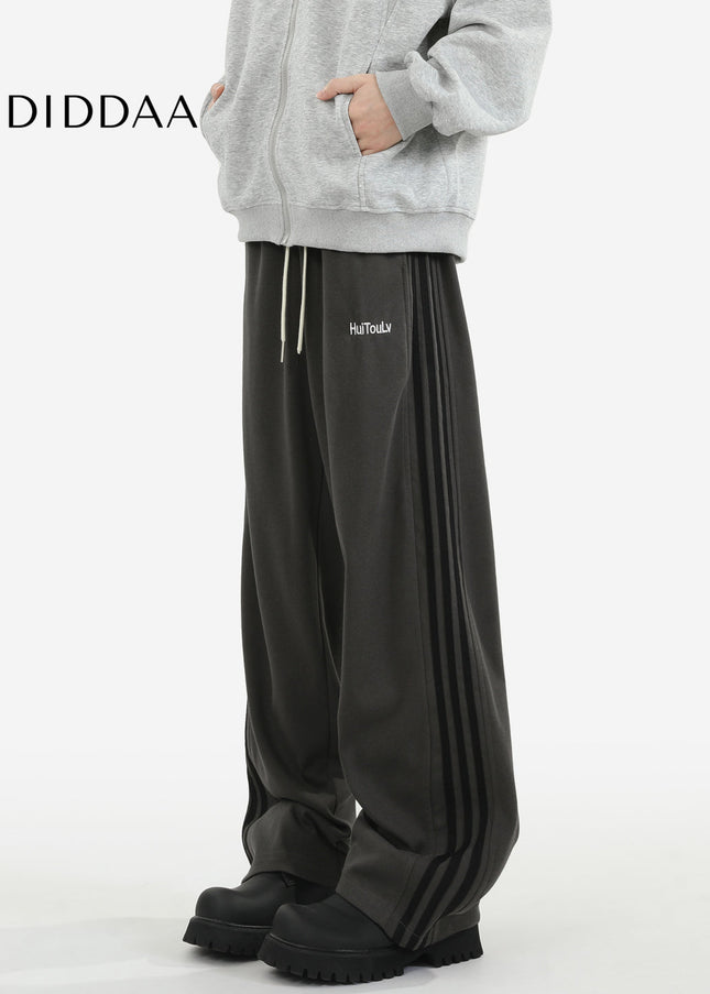 Dark Gray Loose Fit Casual Sweatpants for Men - Unisex Sweatpants