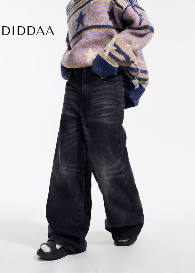 Dark Wash Loose Fit Straight Leg Jeans - Men’s Jeans