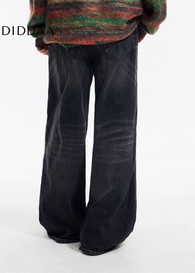 Dark Wash Loose Fit Straight Leg Jeans - Men’s Jeans