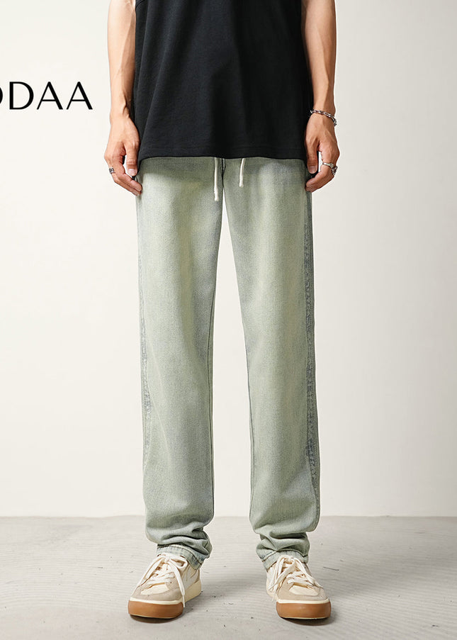 Denim Blue Elasticated Waist Drawstring Jeans - 28 / Light Blue - Men’s Jeans
