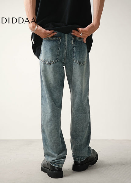 Denim Blue Elasticated Waist Drawstring Jeans - Men’s Jeans