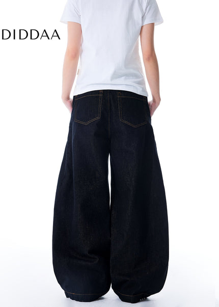 Denim Retro Deconstructed Wide Leg Jeans - Men’s Jeans