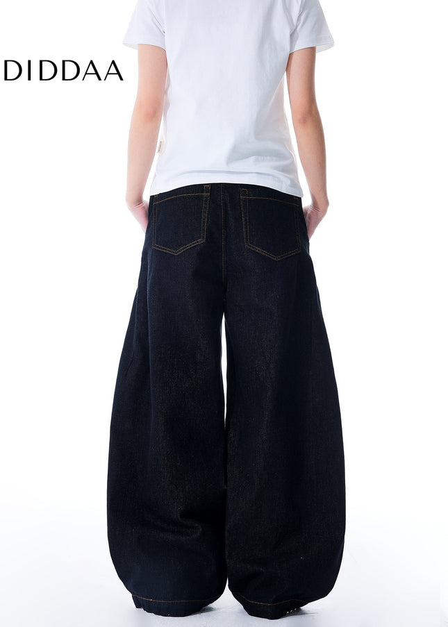 Denim Retro Deconstructed Wide Leg Jeans - Men’s Jeans