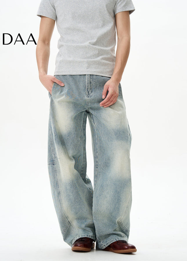 Denim Retro Washed Scimitar Pants for Men - S / Light Blue - Women’s Jeans