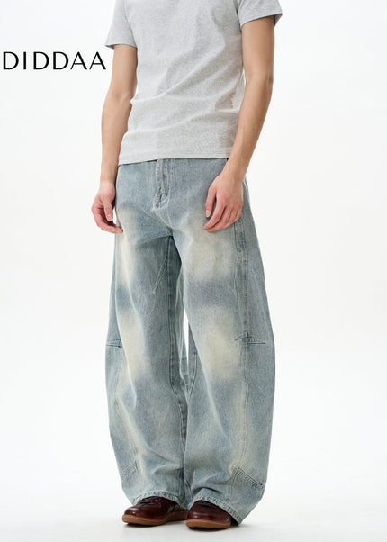 Denim Retro Washed Scimitar Pants for Men - Women’s Jeans