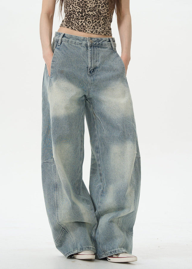 Denim Retro Washed Scimitar Pants for Men - Women’s Jeans