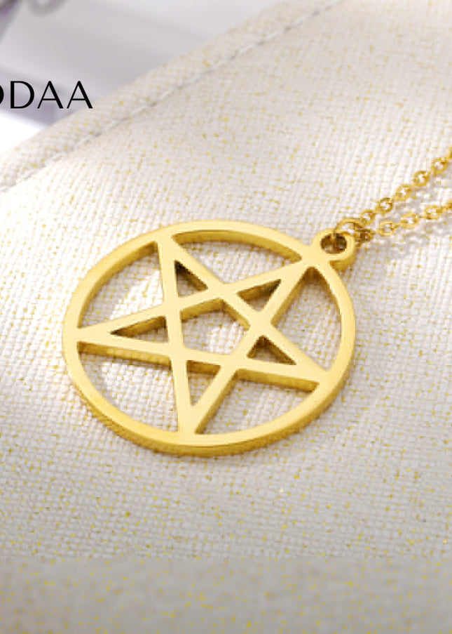 Dessus Pendant Necklace | Gold Satanic Star Chain - Necklaces