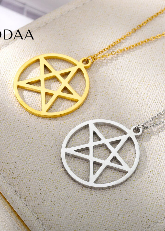 Dessus Pendant Necklace | Gold Satanic Star Chain - Necklaces