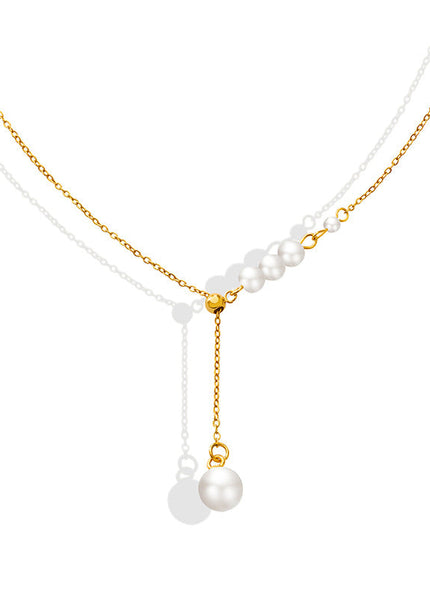 Temperament is versatile, spicy women's accessories, French ins, retro design, imitation pearl necklaces, niche personality jewelry