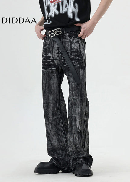 Dirty Blue Hand-Brushed Bootcut Jeans for Men - Men’s Jeans