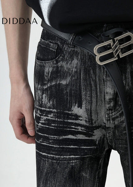Dirty Blue Hand-Brushed Bootcut Jeans for Men - Men’s Jeans