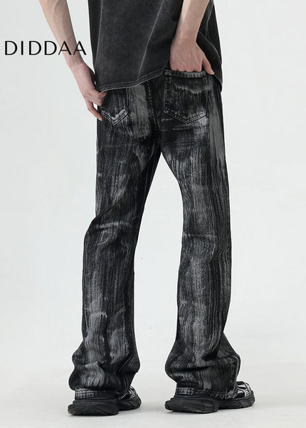 Dirty Blue Hand-Brushed Bootcut Jeans for Men - Men’s Jeans