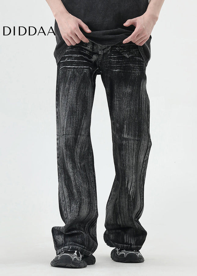 Dirty Blue Hand-Brushed Bootcut Jeans for Men - Men’s Jeans