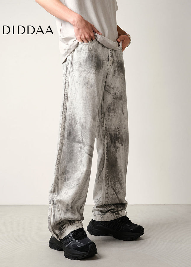 Dirty Wash Distressed Loose Fit Jeans - Men’s Jeans