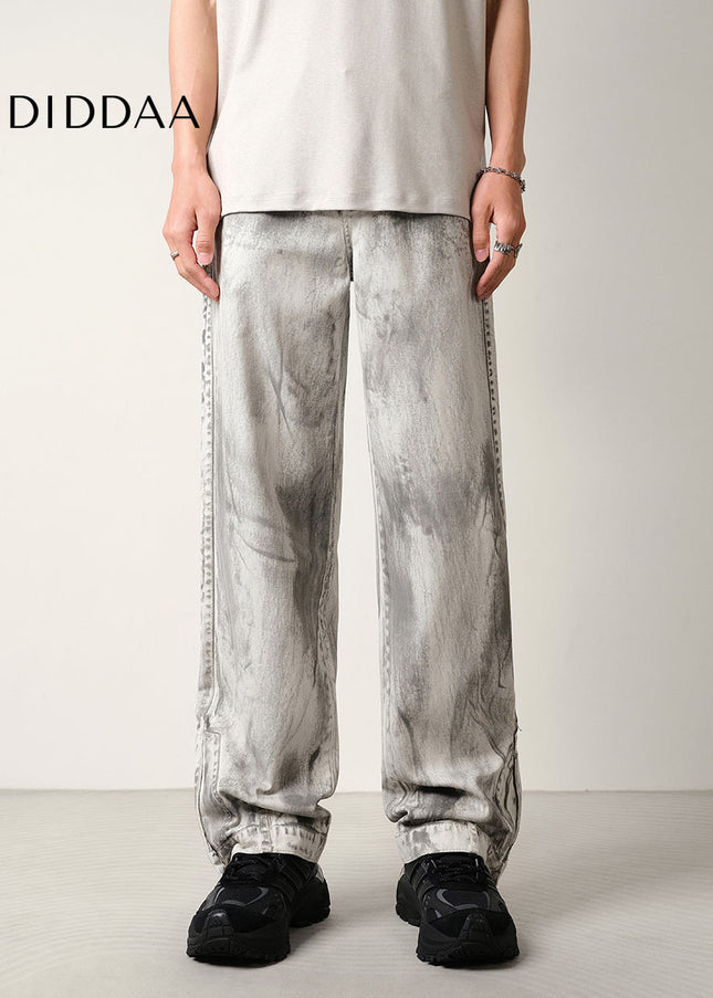 Dirty Wash Distressed Loose Fit Jeans - Men’s Jeans