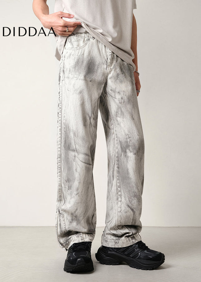 Dirty Wash Distressed Loose Fit Jeans - Men’s Jeans