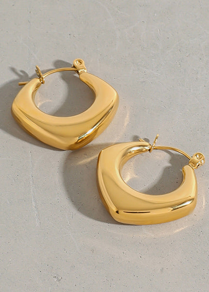 Jieding Europe and America 18k gold titanium steel earrings earrings light luxury high-end earrings do not fade jewelry stainless steel cross-border