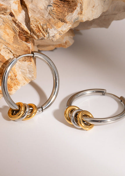 Jieding European and American stainless steel earrings, high-quality ins, earrings, electroplating without fading, studs, titanium steel earrings, cross-border